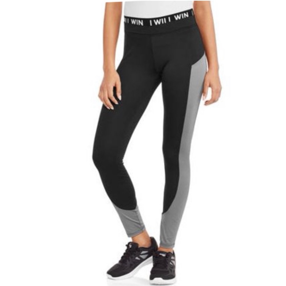 Energie Lola Mesh Black & Gray Workout Leggings